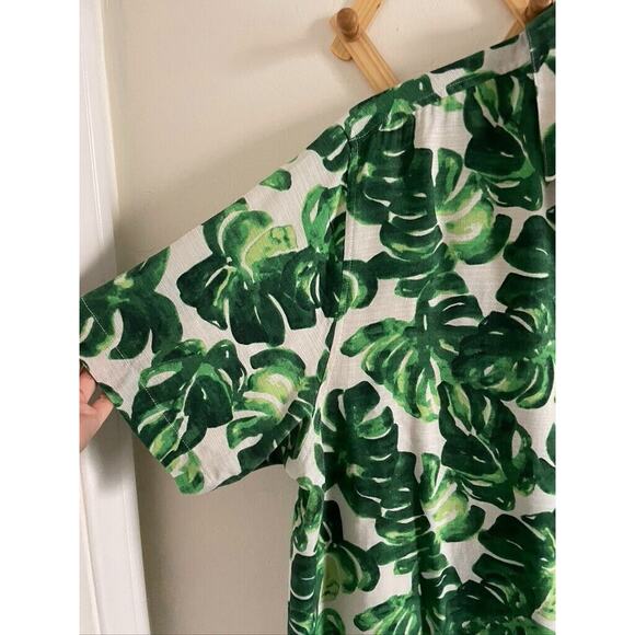 Island Republic Mens Hawaiian 100% Silk Washable Button Down Shirt XL Green - Picture 2 of 6